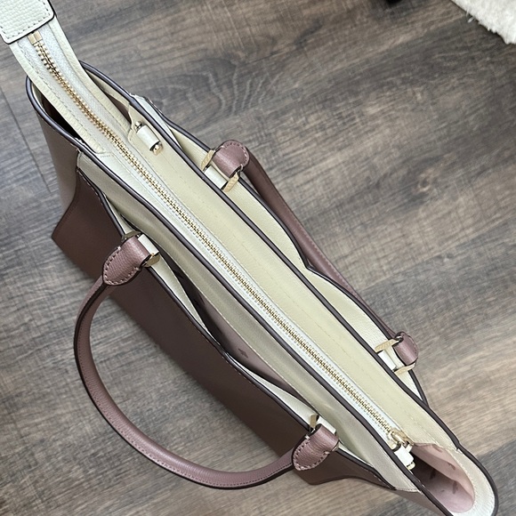 kate spade Taupe and Cream Frannie Medium Satchel - Picture 11 of 12